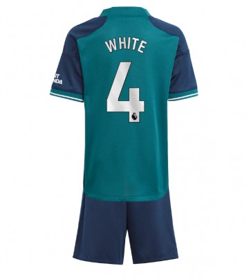 Arsenal Benjamin White #4 Replica Third Stadium Kit for Kids 2023-24 Short Sleeve (+ pants)